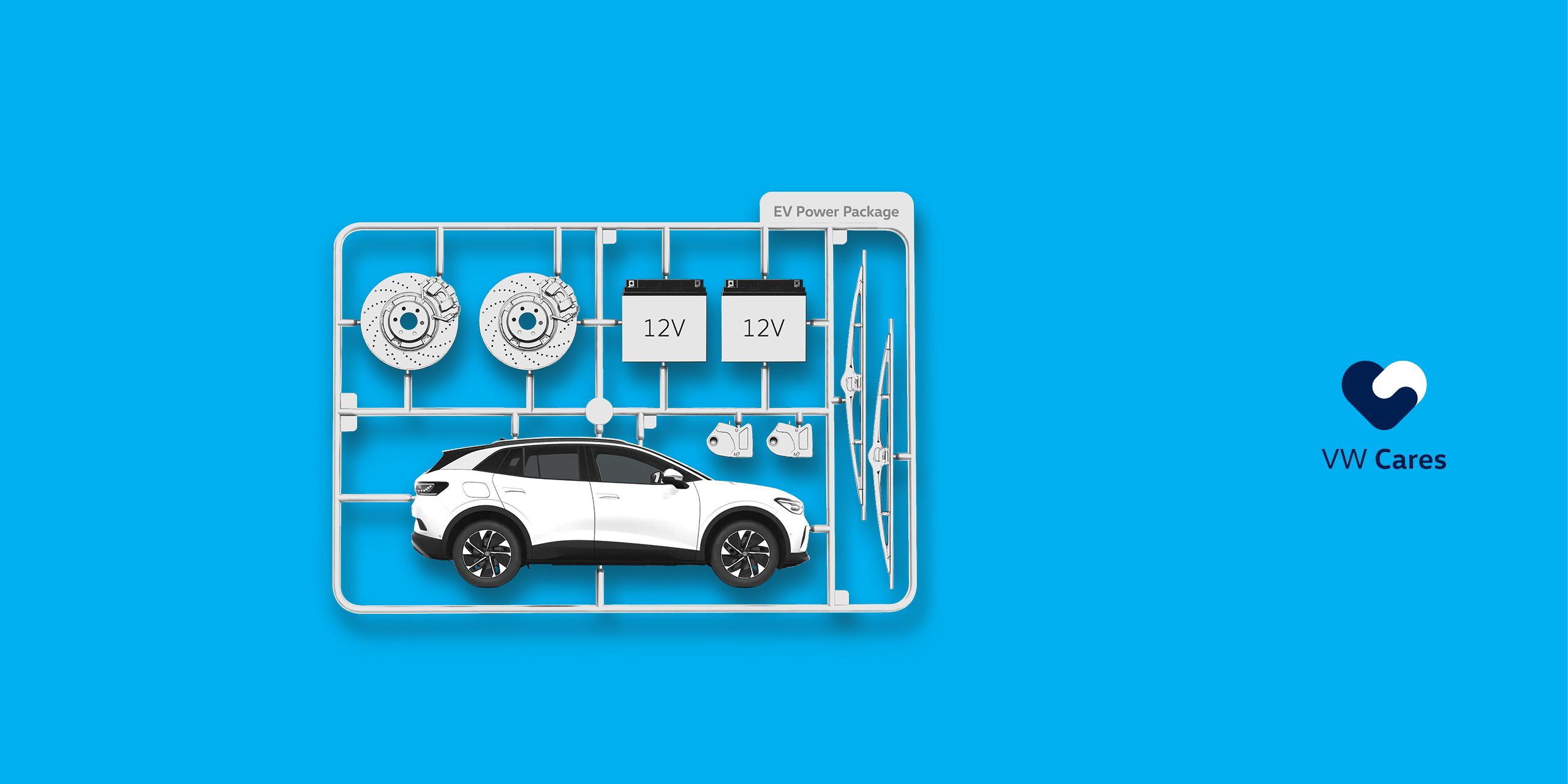 An illustration of what the EV Power Package contains