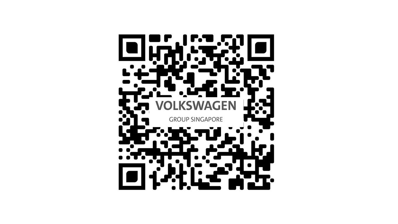 A QR Code generated to allow customers to scan the code and speak directly to the Volkswagen Singapore Sales Team.