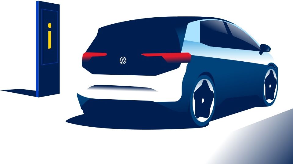 Illustration of a an EV charging
