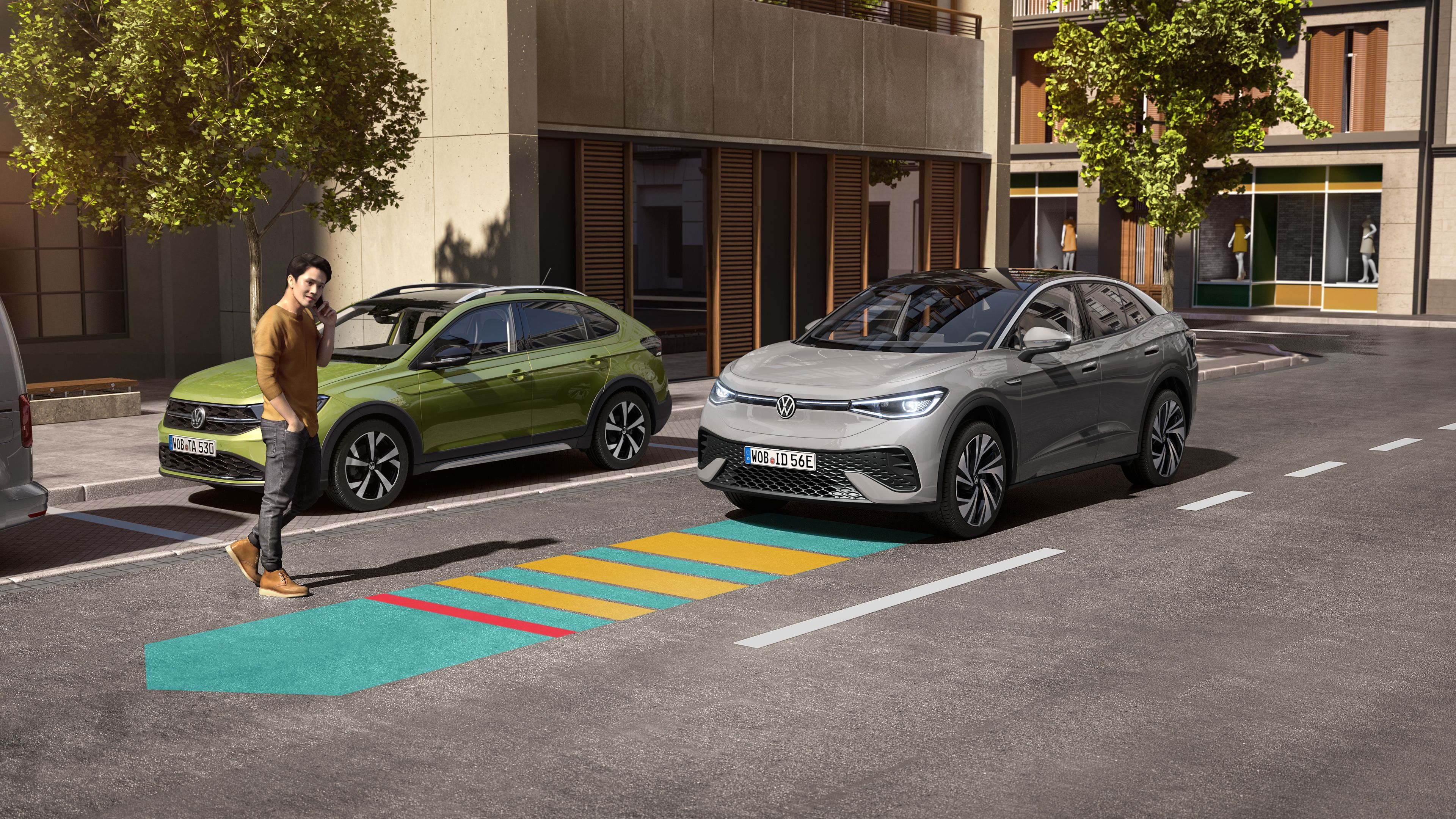 The Front Assist system of the ID.5 GTX makes heavy traffic stress free with automated acceleration and braking.