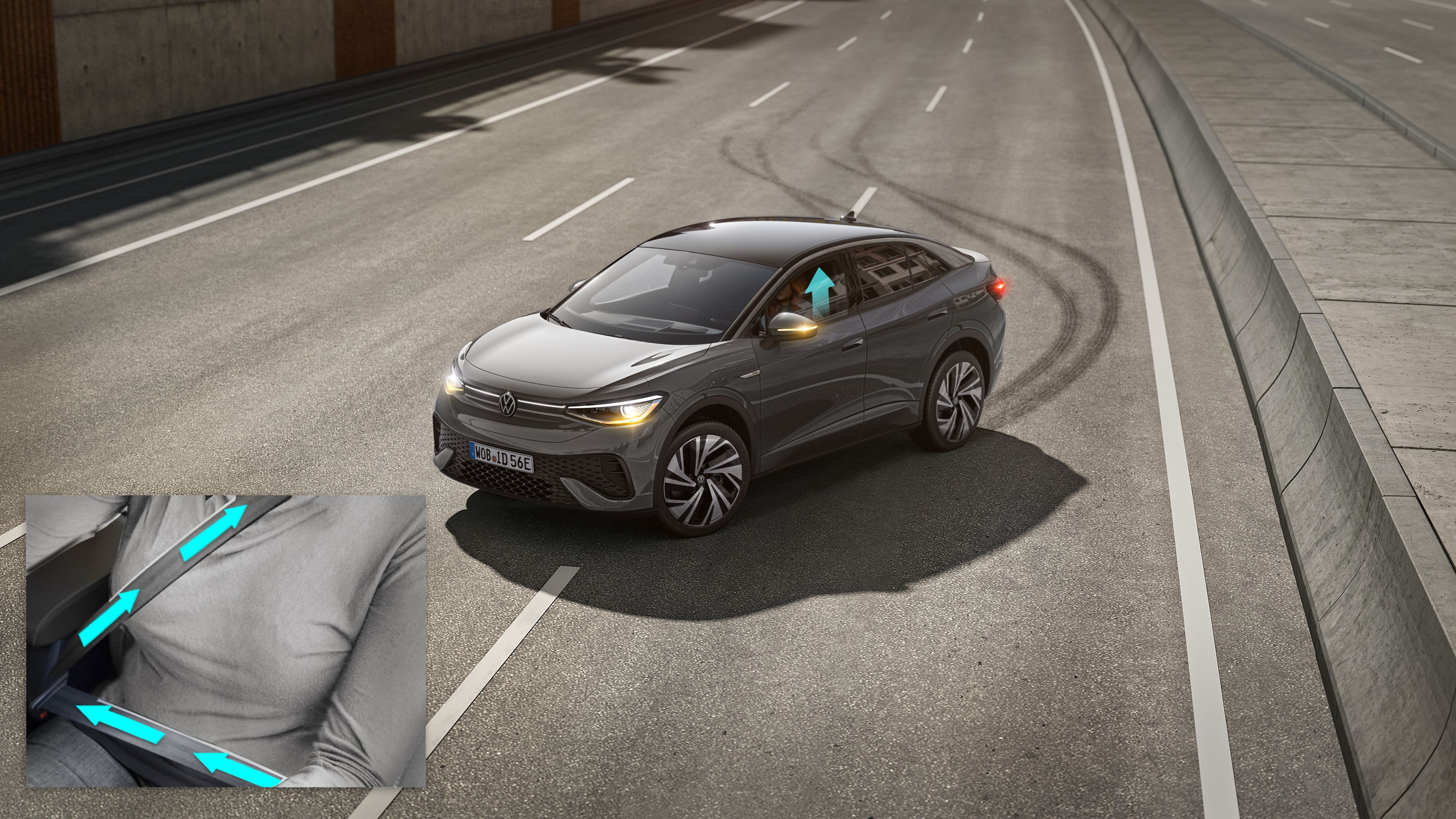 The Proactive Occupant Protection System in the Volkswagen ID.5 GTX takes control in critical moments, smoothly stopping your vehicle with precision and care.