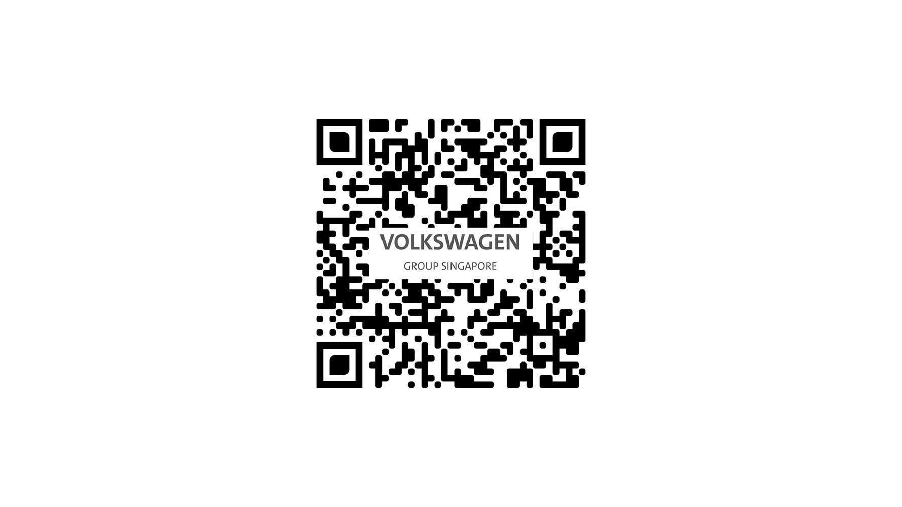 A QR Code generated to allow customers to scan the code and speak directly to the Volkswagen Singapore Sales Team.
